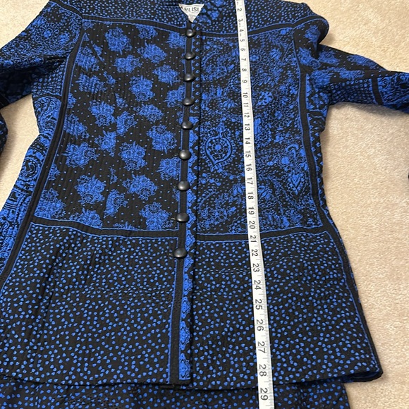 Beautiful Carlisle 100% silk quilted jacket and matching lined skirt size 8 - Picture 7 of 16